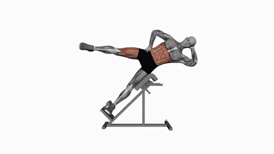 Hyperextension Bench Oblique Crunch