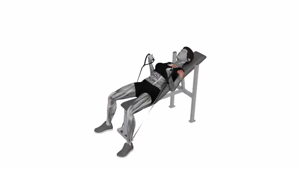 Reverse Grip Resistance Band Incline Bench Press