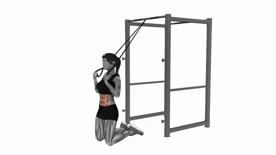 Kneeling Resistance Band Crunch