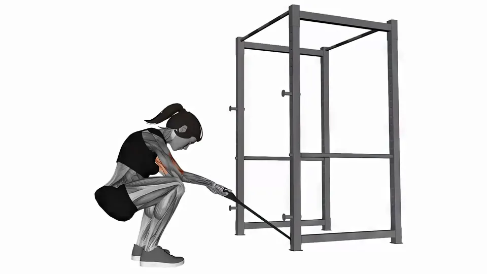 Squatting Resistance Band Curl