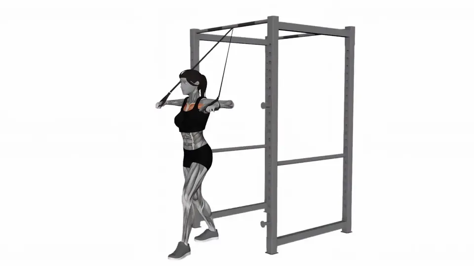 Alternating Resistance Band High-to-Low Chest Press