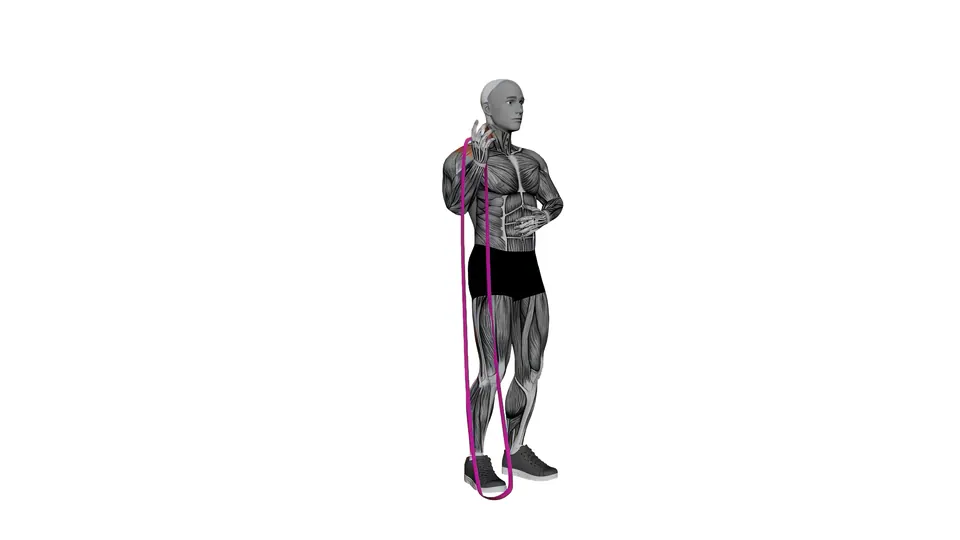 Single Arm Resistance Band Shoulder Press