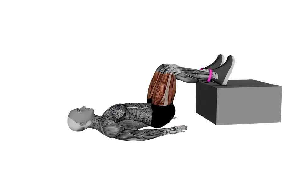 Feet Elevated Mini Band Glute Bridge