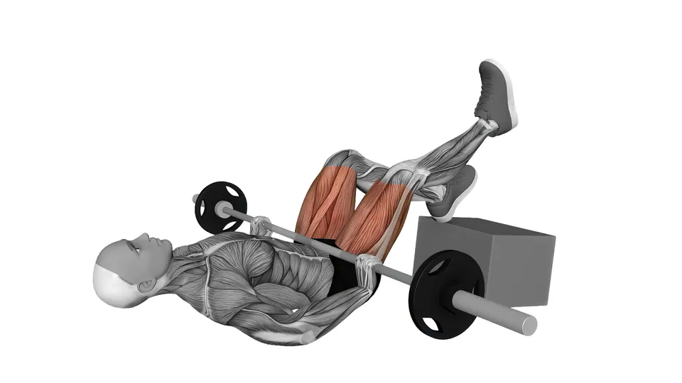 Single Leg Feet Elevated Barbell Glute Bridge