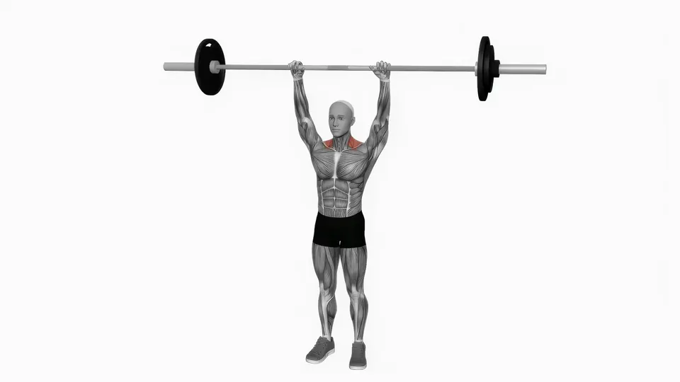 Barbell Overhead Shrug
