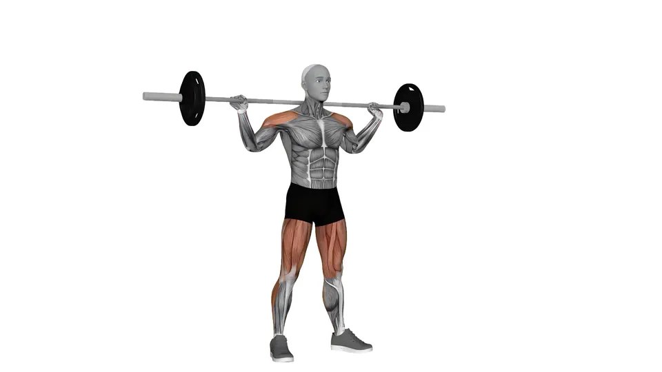 Behind the Neck Barbell Press to Overhead Squat