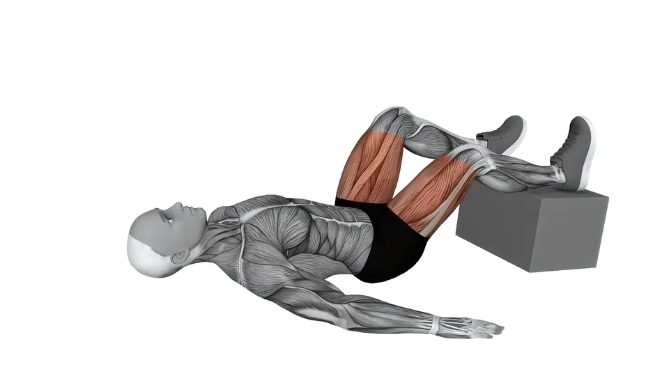 Feet Elevated Staggered Stance Glute Bridge