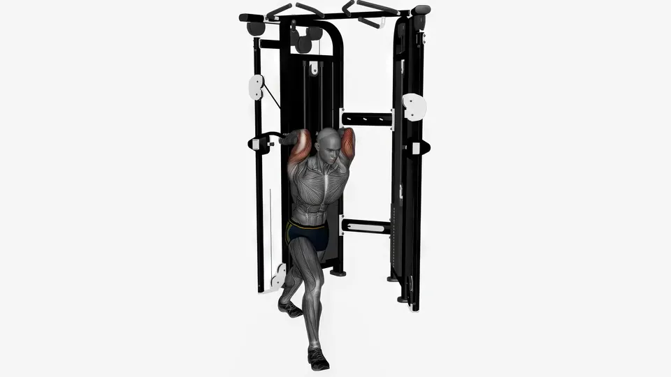 Cable Overhead Triceps Extension (EZ Bar)