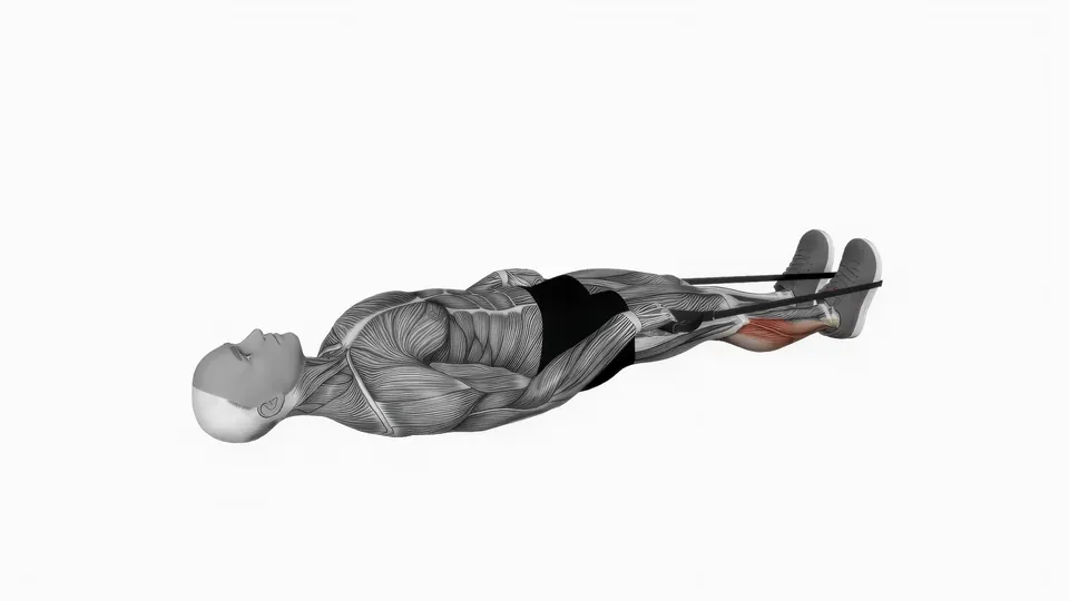 Lying Resistance Band Calf Stretch