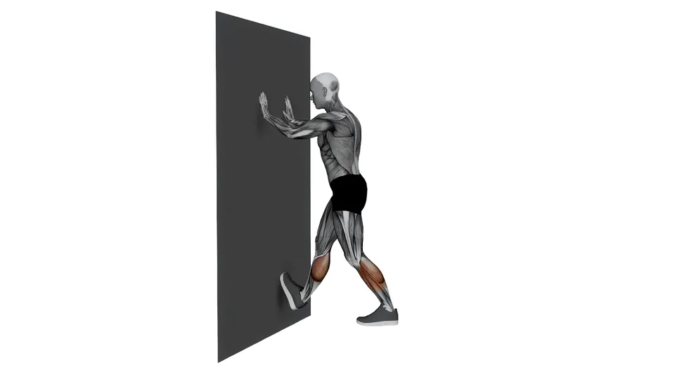Toes on Wall Calf Stretch