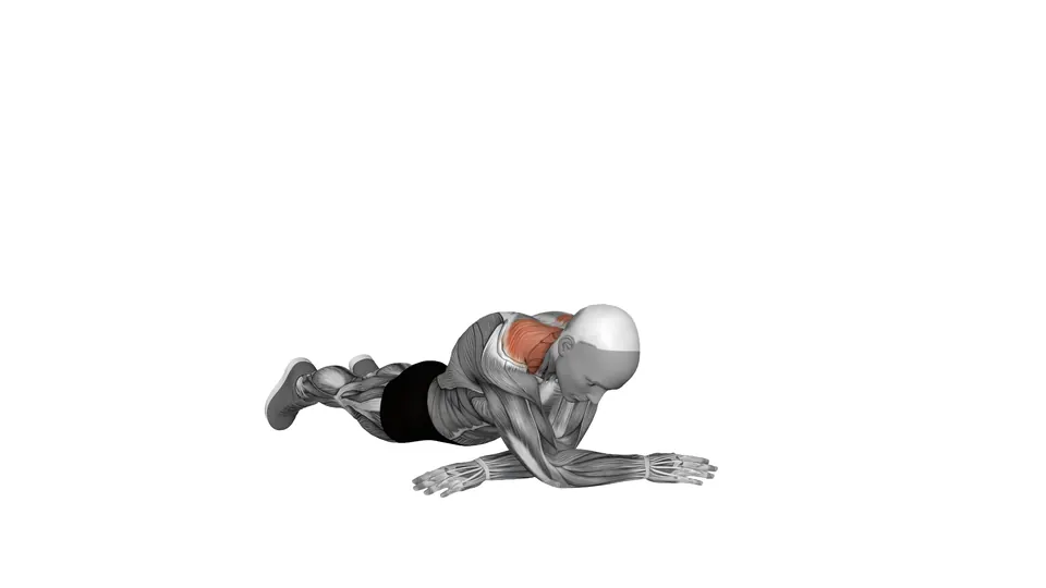Prone Crossed Arm Shoulder Stretch