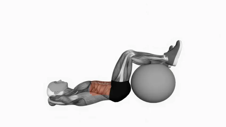 Crunch with Legs on Stability Ball