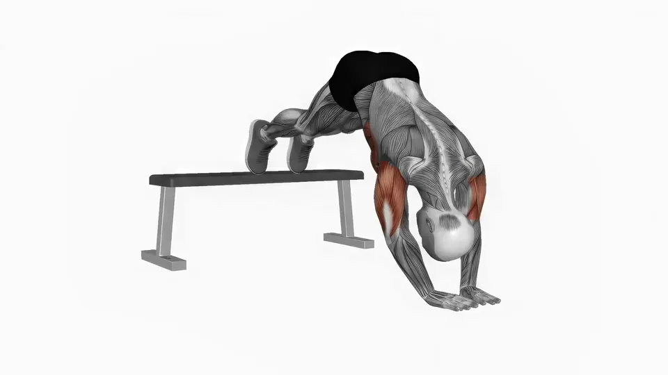 Elevated Close Grip Pike Push-Up