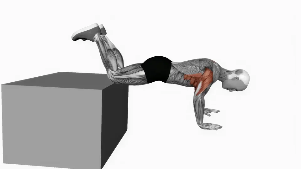 Decline Knee Push-Up
