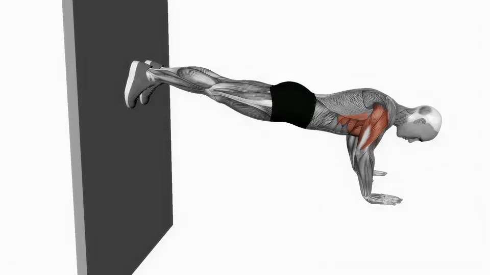 Wall Decline Push-Up