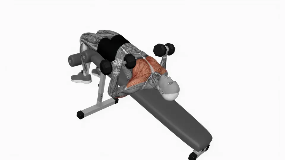 Alternating Dumbbell Decline Bench Press
