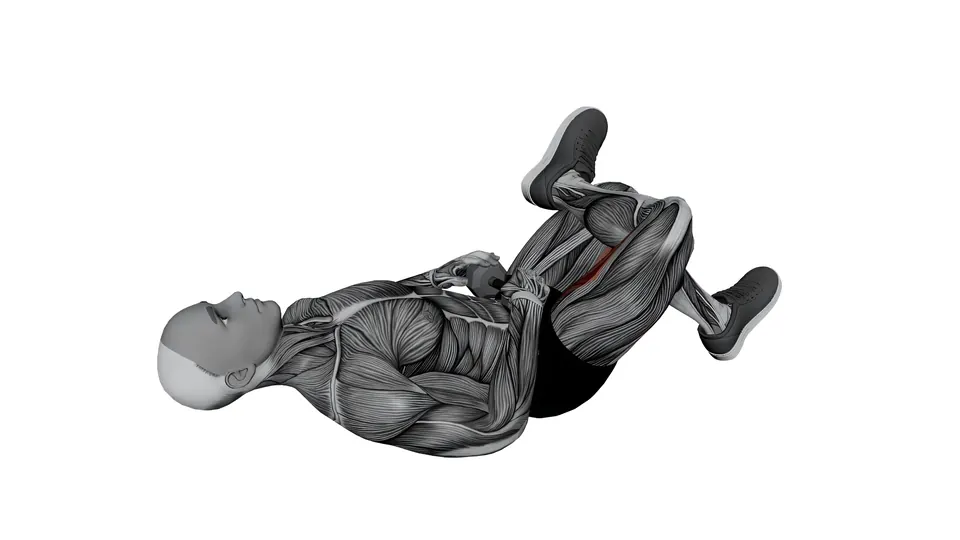 Dumbbell Figure Four Glute Bridge