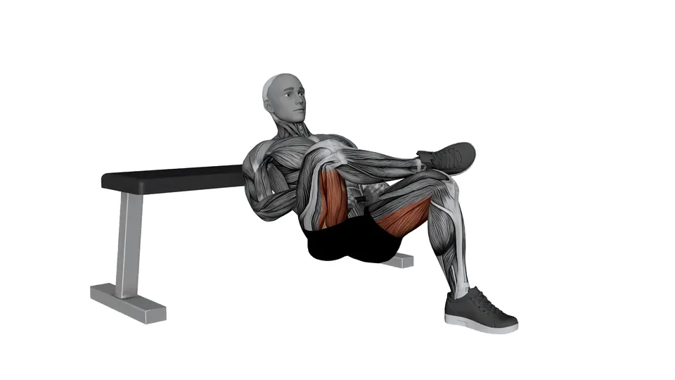 Dumbbell Figure Four Hip Thrust