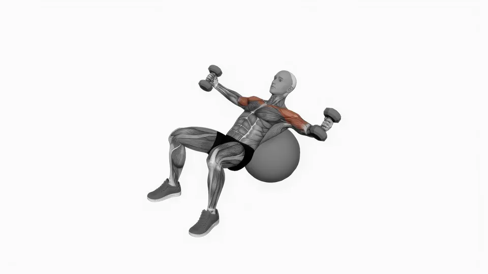 Stability Ball Dumbbell Flye