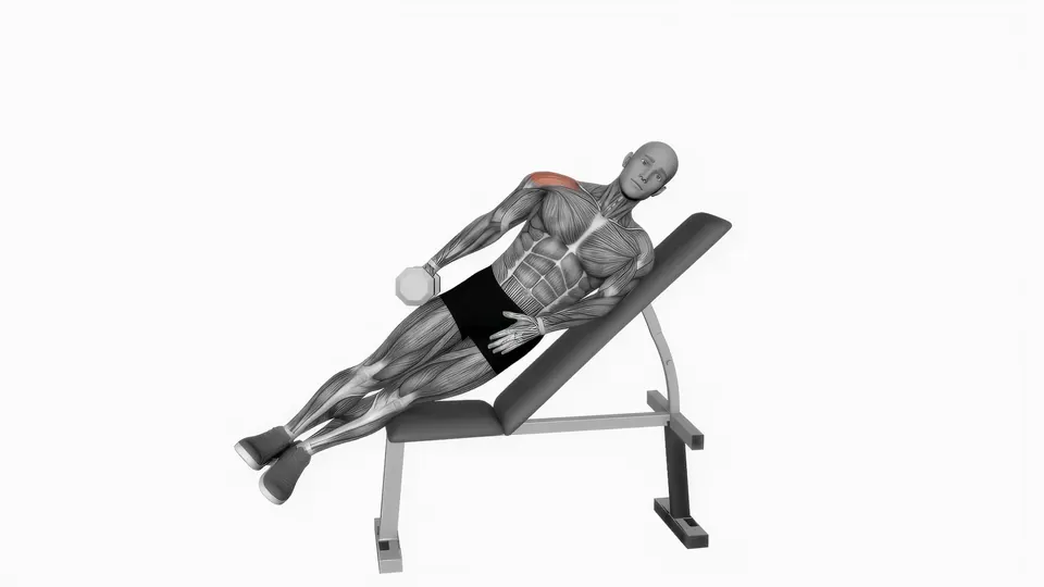 Incline Side Lying Dumbbell Lateral Raise