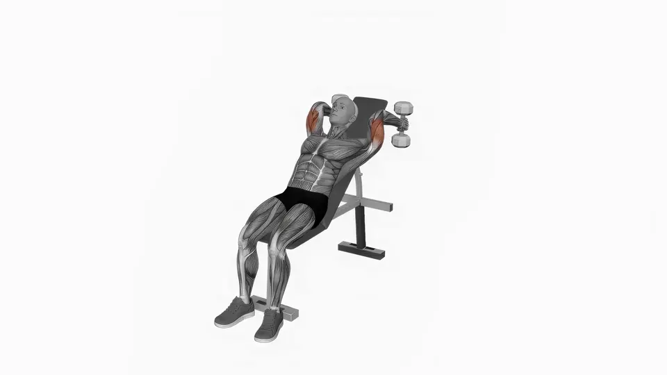 Incline Dumbbell Triceps Extension