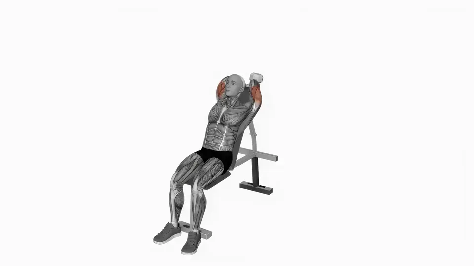 Incline Dumbbell Overhead Triceps Extension