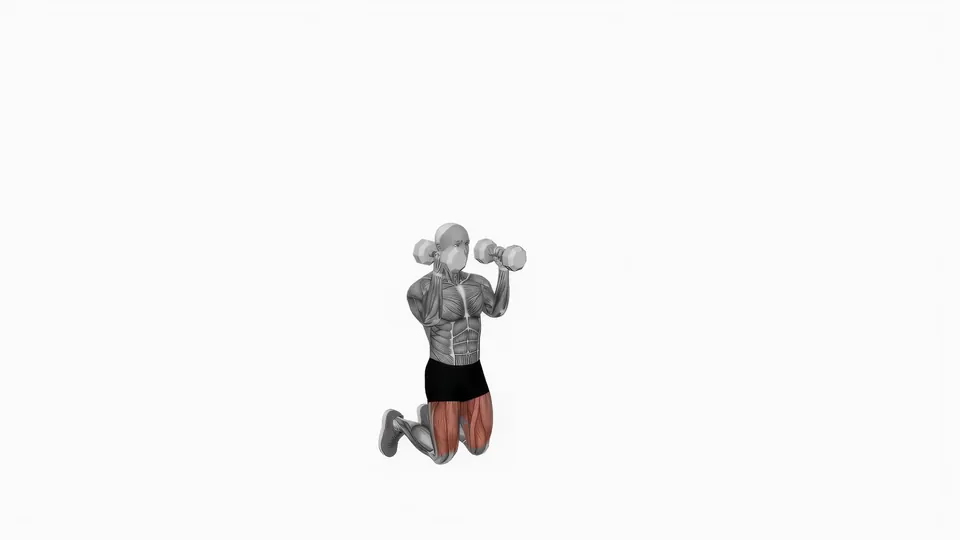 Dumbbell Kneeling to Stand