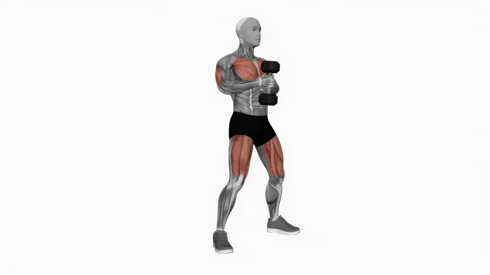 Goblet Squat with Press Out