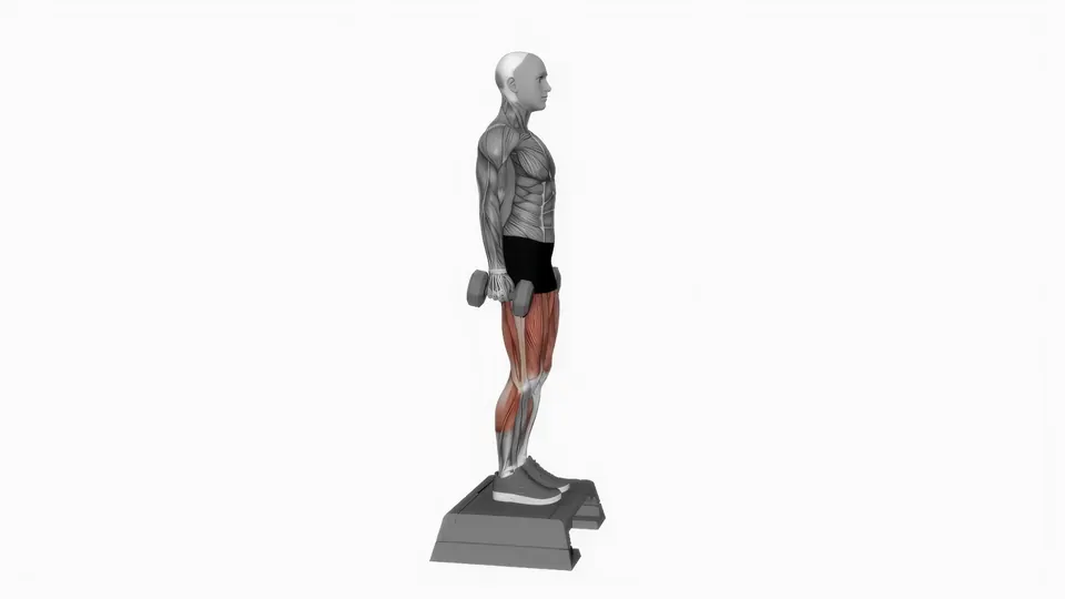 Dumbbell Deficit Reverse Lunge