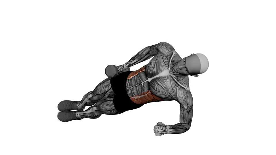 Dumbbell Side Plank Hip Dip