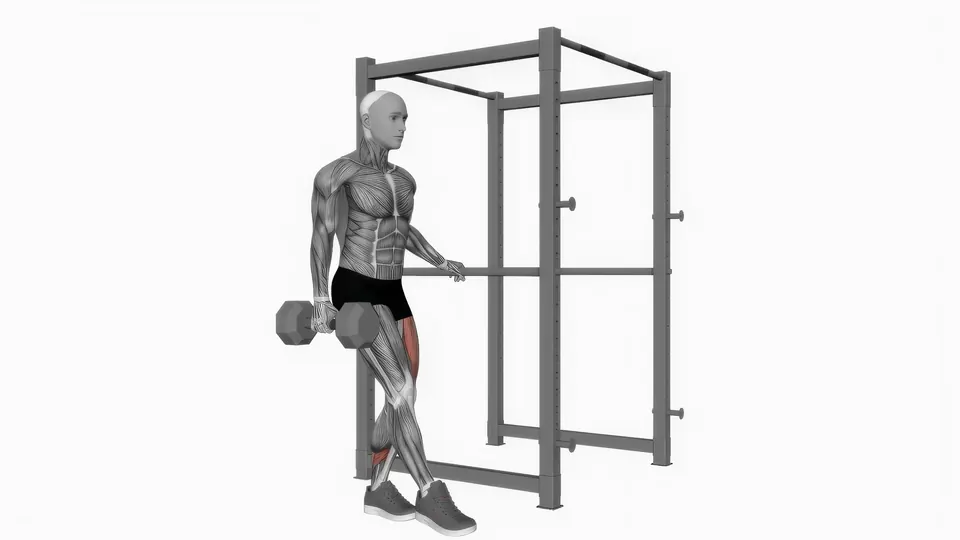 Rack Supported Dumbbell Pistol Squat