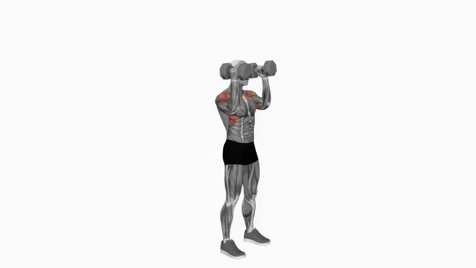 Standing Reverse Grip Dumbbell Shoulder Press