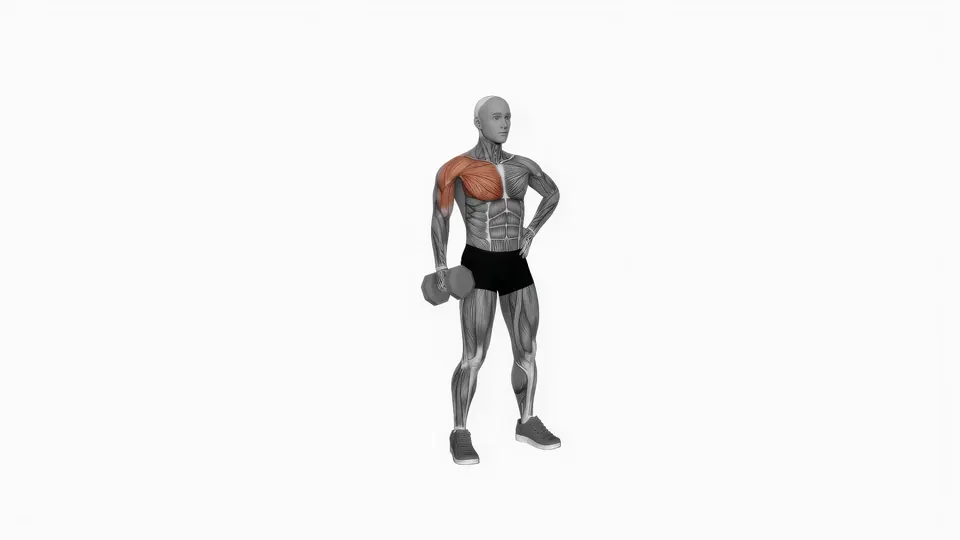 Dumbbell Cross Body Front Raise