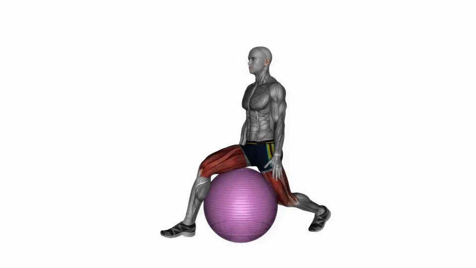 Stability Ball Hip Flexor Stretch