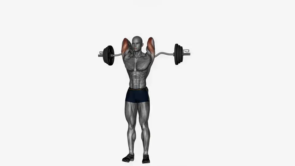 EZ Bar Overhead Triceps Extension