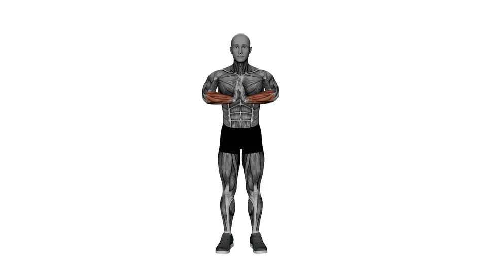 Standing Wrist Flexor and Extensor Stretch