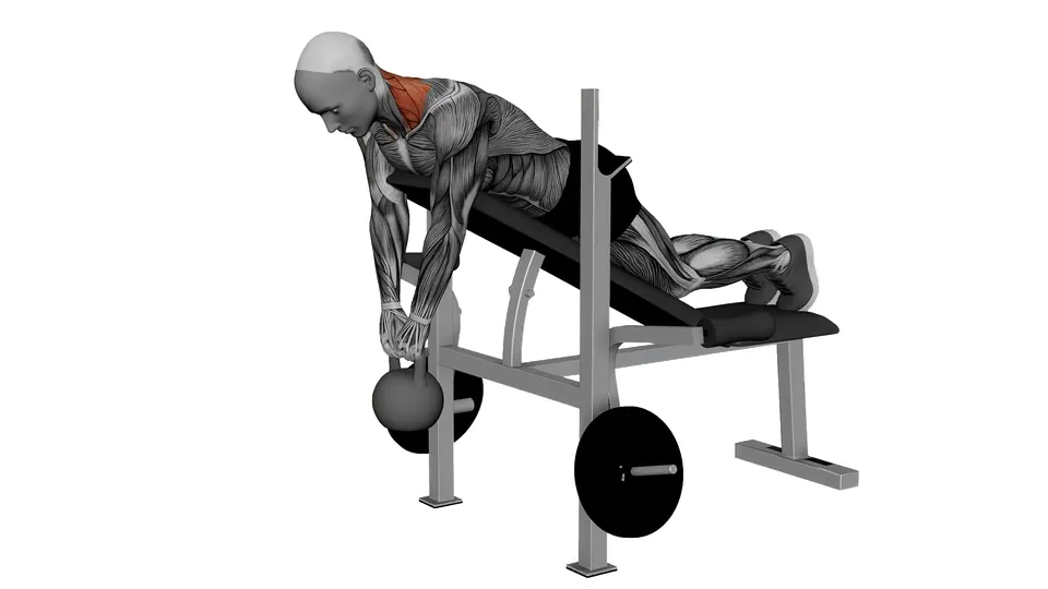 Chest Supported Kettlebell Shrug