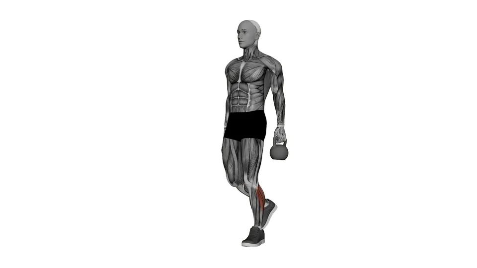 Kettlebell Single Leg Calf Raise