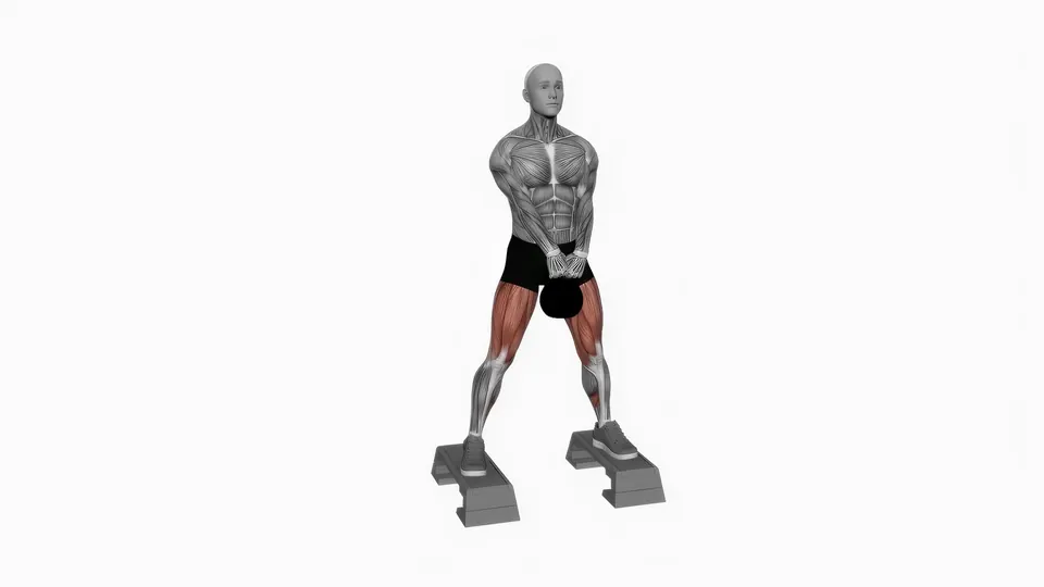 Kettlebell Deficit Sumo Squat