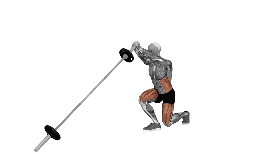 Landmine Reverse Lunge with Rotation