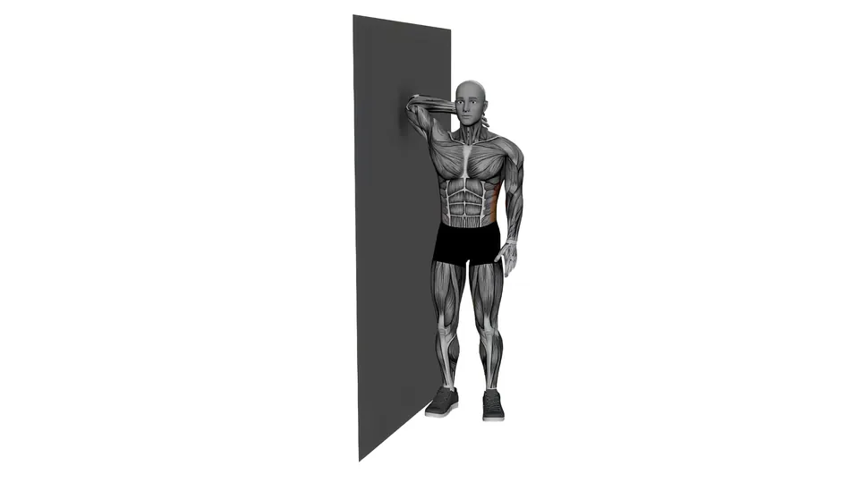 Bent Arm Wall Lat Stretch