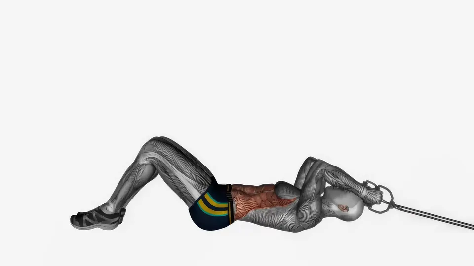 Lying Resistance Band Crunch