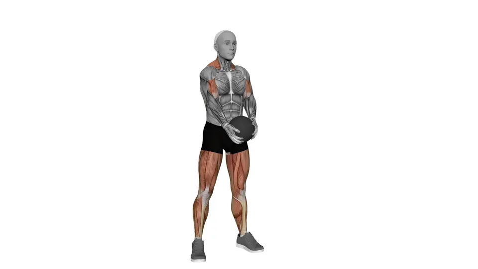 Medicine Ball Squat with Front Raise