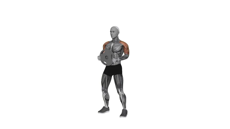 Plate Curl to Press with Triceps Extension