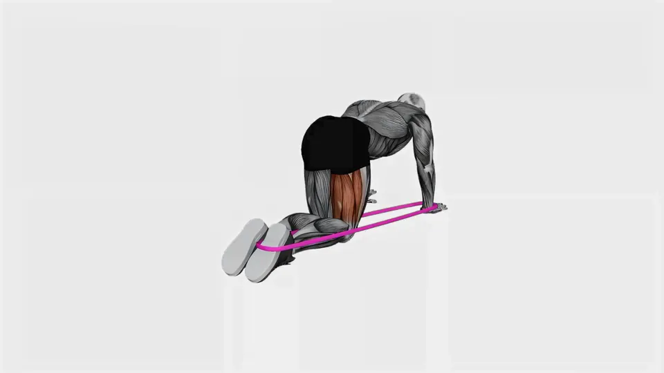 Kneeling Resistance Band Glute Kickback