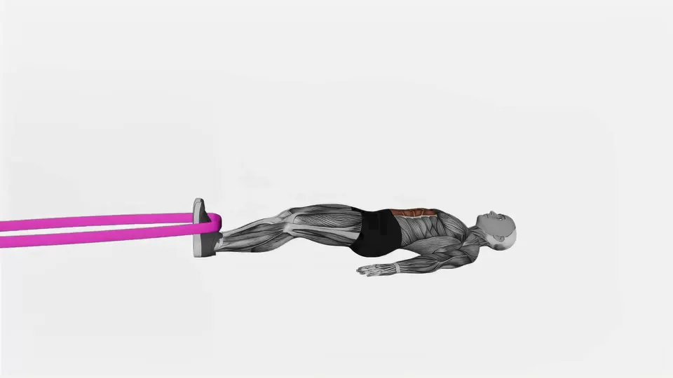 Lying Resistance Band Knee Tuck