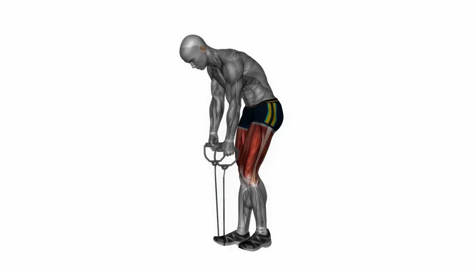 Resistance Band Standing Hamstring Stretch